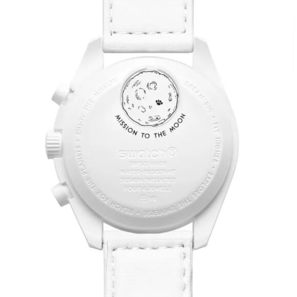Authentic OMEGA X SWATCH MoonSwatch Mission to the Moonphase Snoopy White Unisex - Picture 3 of 12